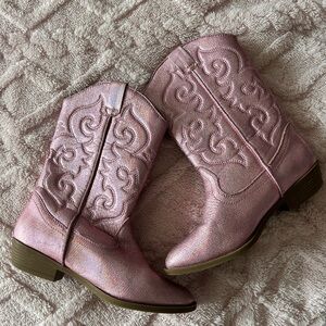 Pink Metallic Short Boots